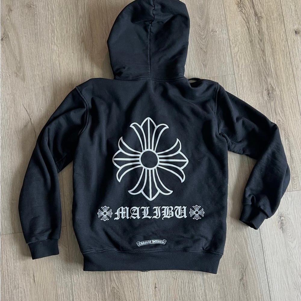 Black Hoodie with White Graphic
